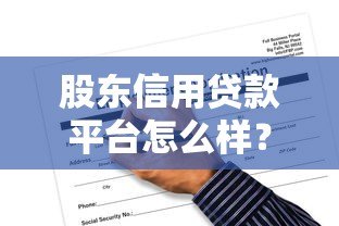 股东信用贷款平台怎么样？真实解析优势、风险与申请流程