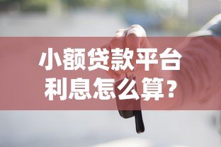 小额贷款平台利息怎么算？这些要点你必须知道