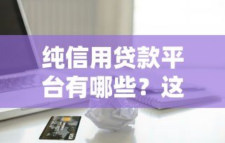 纯信用贷款平台有哪些?这10个正规渠道值得了解 纯信用贷款平台有哪些?这10个正规渠道值得了解