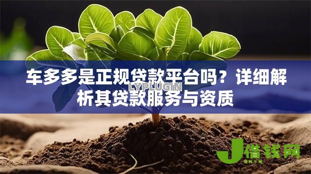 车多多是正规贷款平台吗？详细解析其贷款服务与资质