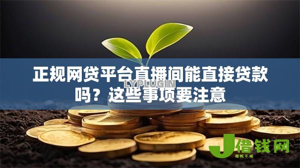 正规网贷平台直播间能直接贷款吗?这些事项要注意 正规网贷平台直播间能直接贷款吗?这些事项要注意