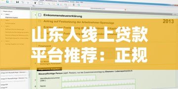 山东人线上贷款平台推荐：正规渠道与申请指南