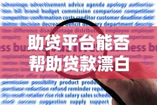 助贷平台能否帮助贷款漂白？解析风险与合规路径