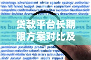 贷款平台长期限方案对比及申请技巧