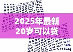 2025年最新20岁可以贷款的平台：年轻人适合哪些正规借贷渠道