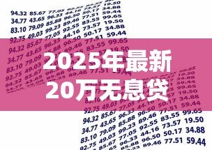 2025年最新20万无息贷款:如何申请20万免息资金支持 2025年最新20万无息贷款:如何申请20万免息资金支持