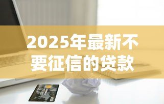 2025年最新不要征信的贷款:不看信用能申请哪些贷款 2025年最新不要征信的贷款:不看信用能申请哪些贷款
