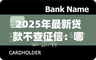 2025年最新贷款不查征信：哪些贷款平台无需查询信用记录