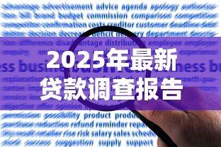 2025年最新贷款调查报告:贷款风险如何评估分析 2025年最新贷款调查报告:贷款风险如何评估分析