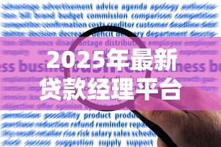 2025年最新贷款经理平台：贷款管理平台如何提升效率