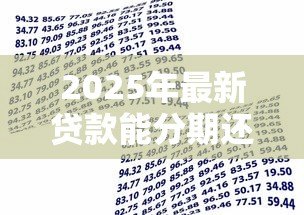 2025年最新贷款能分期还款吗：借款可以按月偿还吗