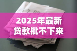 2025年最新贷款批不下来：申请被拒原因有哪些