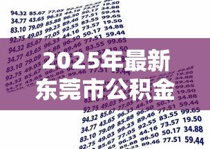 2025年最新东莞市公积金贷款额度：东莞公积金最高可贷多少？