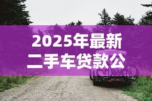 2025年最新二手车贷款公司：二手车分期利率一般是多少