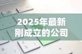 2025年最新刚成立的公司能贷款吗：新公司如何申请经营贷款