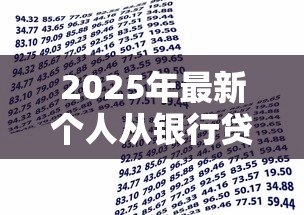 2025年最新个人从银行贷款怎么贷：银行贷款申请全流程指南