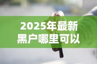 2025年最新黑户哪里可以贷款:征信不良如何快速借款 2025年最新黑户哪里可以贷款:征信不良如何快速借款