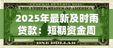 2025年最新及时雨贷款：短期资金周转困难如何快速解决