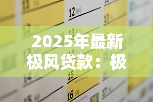 2025年最新极风贷款：极速贷款方案哪家最可靠