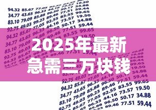 2025年最新急需三万块钱怎么贷款：急需3万元有哪些快速借款渠道