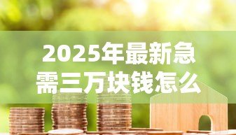 2025年最新急需三万块钱怎么贷款：急需3万元有哪些快速借款渠道