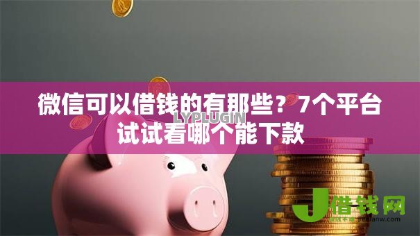 微信可以借钱的有那些？7个平台试试看哪个能下款