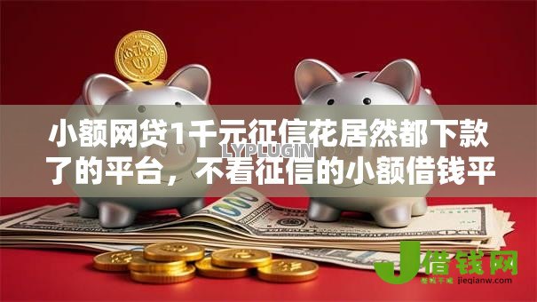 小额网贷1千元征信花居然都下款了的平台，不看征信的小额借钱平台的8个平台介绍