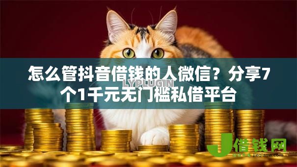 怎么管抖音借钱的人微信？分享7个1千元无门槛私借平台