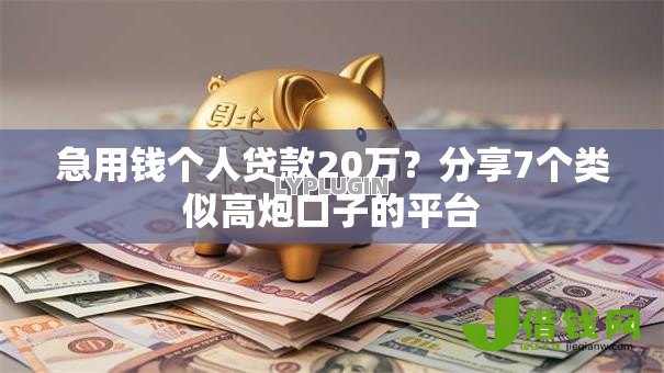 急用钱个人贷款20万?分享7个类似高炮口子的平台 急用钱个人贷款20万?分享7个类似高炮口子的平台