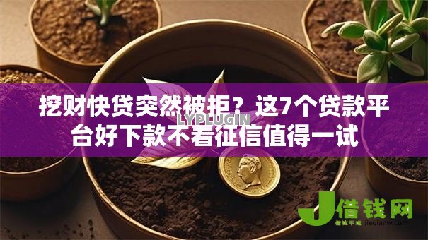 挖财快贷突然被拒?这7个贷款平台好下款不看征信值得一试 挖财快贷突然被拒?这7个贷款平台好下款不看征信值得一试