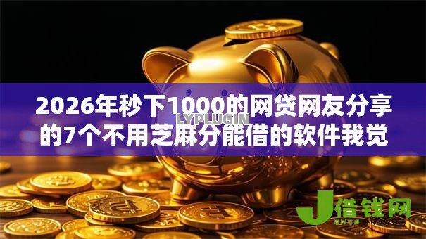 2026年秒下1000的网贷网友分享的7个不用芝麻分能借的软件我觉得不错！