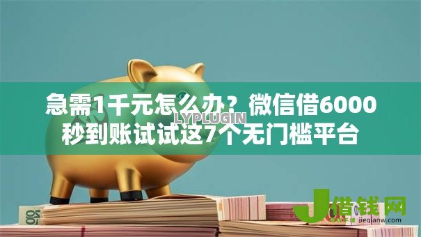 急需1千元怎么办？微信借6000秒到账试试这7个无门槛平台