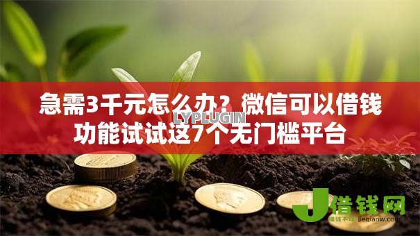 急需3千元怎么办?微信可以借钱功能试试这7个无门槛平台 急需3千元怎么办?微信可以借钱功能试试这7个无门槛平台