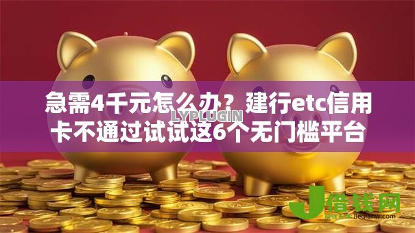 急需4千元怎么办?建行etc信用卡不通过试试这6个无门槛平台 急需4千元怎么办?建行etc信用卡不通过试试这6个无门槛平台