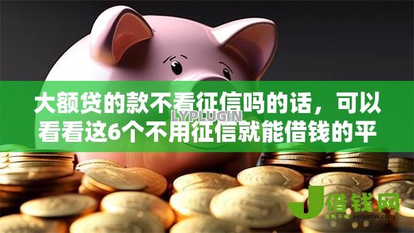 大额贷的款不看征信吗的话，可以看看这6个不用征信就能借钱的平台