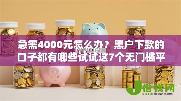 急需4000元怎么办?黑户下款的口子都有哪些试试这7个无门槛平台 急需4000元怎么办?黑户下款的口子都有哪些试试这7个无门槛平台