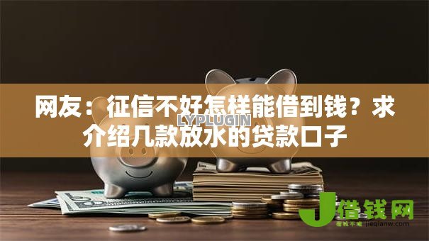 网友:征信不好怎样能借到钱?求介绍几款放水的贷款口子 网友:征信不好怎样能借到钱?求介绍几款放水的贷款口子