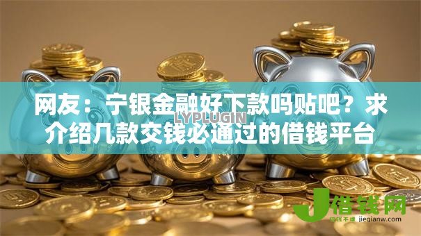 网友:宁银金融好下款吗贴吧?求介绍几款交钱必通过的借钱平台 网友:宁银金融好下款吗贴吧?求介绍几款交钱必通过的借钱平台