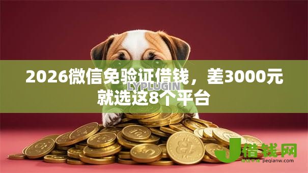 2026微信免验证借钱，差3000元就选这8个平台