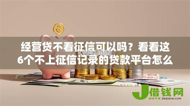 经营贷不看征信可以吗？看看这6个不上征信记录的贷款平台怎么样