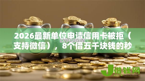 2026最新单位申请信用卡被拒（支持微信），8个借五千块钱的秒下的贷款平台无私分享