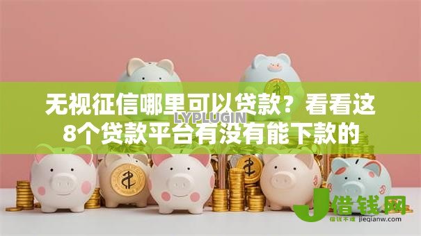 无视征信哪里可以贷款？看看这8个贷款平台有没有能下款的