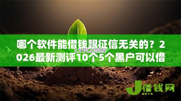 哪个软件能借钱跟征信无关的?2026最新测评10个5个黑户可以借款的网贷app 哪个软件能借钱跟征信无关的?2026最新测评10个5个黑户可以借款的网贷app