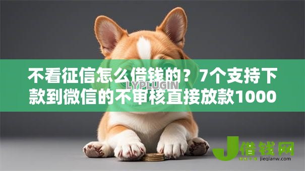 不看征信怎么借钱的?7个支持下款到微信的不审核直接放款1000的口子 不看征信怎么借钱的?7个支持下款到微信的不审核直接放款1000的口子