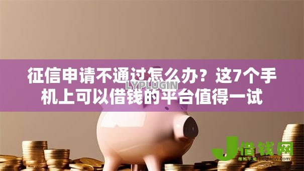 征信申请不通过怎么办？这7个手机上可以借钱的平台值得一试