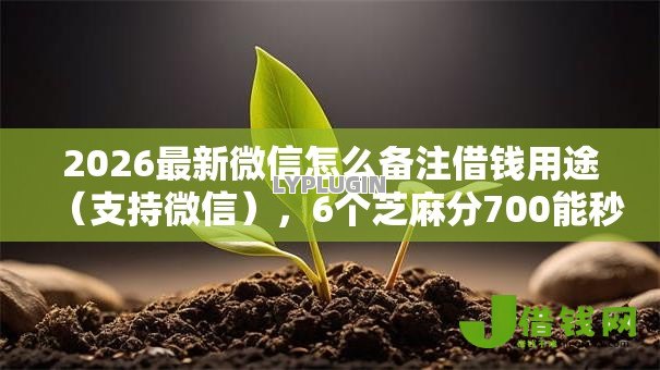 2026最新微信怎么备注借钱用途(支持微信),6个芝麻分700能秒下的软件无私分享 2026最新微信怎么备注借钱用途(支持微信),6个芝麻分700能秒下的软件无私分享
