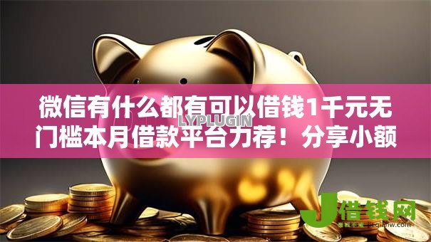 微信有什么都有可以借钱1千元无门槛本月借款平台力荐！分享小额网贷口子1千元无门槛借款