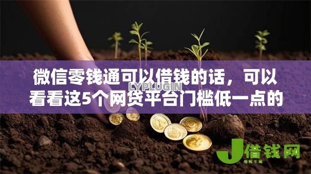 微信零钱通可以借钱的话，可以看看这5个网贷平台门槛低一点的软件