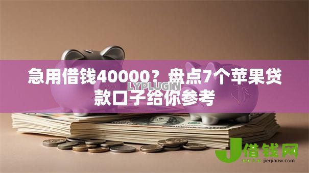 急用借钱40000？盘点7个苹果贷款口子给你参考