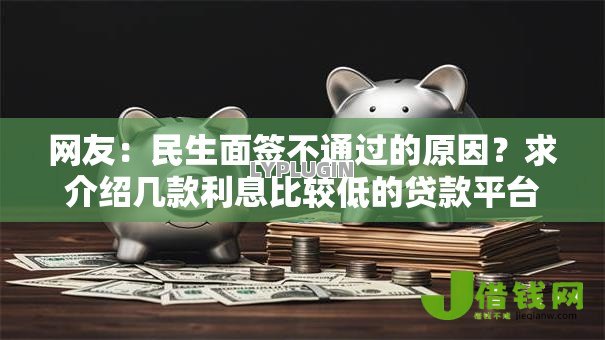 网友:民生面签不通过的原因?求介绍几款利息比较低的贷款平台 网友:民生面签不通过的原因?求介绍几款利息比较低的贷款平台